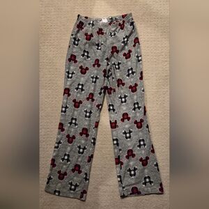 Disney Gray and Red Mickey Mouse Pajama Bottoms